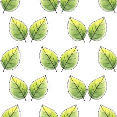 Just leaves Watercolor Seamless pattern 3 N2