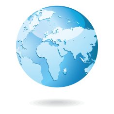 World map and globe detail vector illustration N3