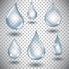 Set of water drops Vector illustration
