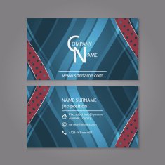 Business card template or visiting set in elegant design