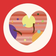 love heart cartoon elements vector eps