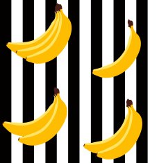 Banana bright geometric pattern N2