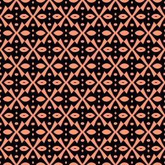 Abstract seamless pattern in orange and black N2