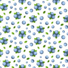 Seamless pattern with blueberries Vector illustration