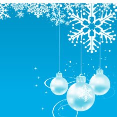 Christmas card blue