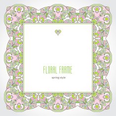 Vector vintage frame in Eastern style