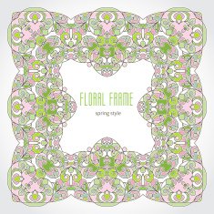 Vector vintage frame in Eastern style N2