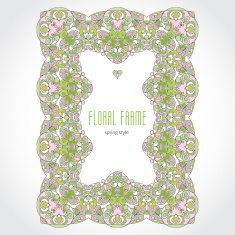Vector vintage frame in Eastern style N3
