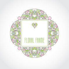 Vector vintage frame in Eastern style N4