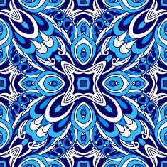 Abstract vector seamless pattern Flourish ornament design N2