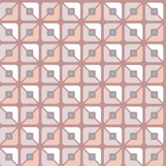 Seamless pattern geometric squares pink halves background