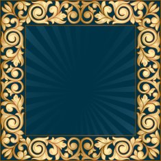 Golden decorative frame