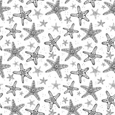 Seamless background with starfishes N2