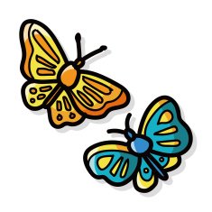 butterfly color doodle N2