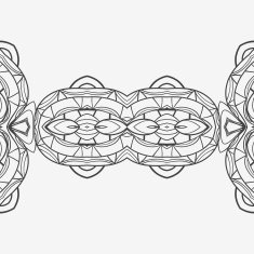 Abstract seamless ornament pattern the kaleidoscope effect Ethnic damask motif N54