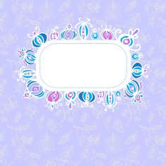 card design with floral ornament
