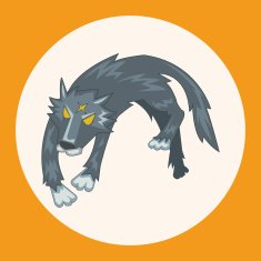 animal wolf cartoon theme elements N2