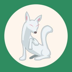 animal fox cartoon theme elements N2