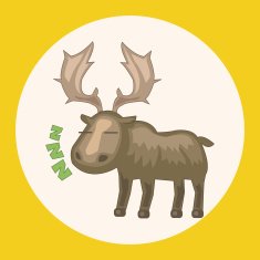 animal moose cartoon theme elements N2