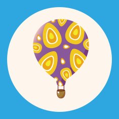 style hot air ballon theme elements vector eps N4