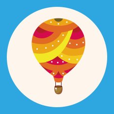 style hot air ballon theme elements vector eps N11