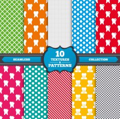 Dental care icons Caries tooth and implant N5