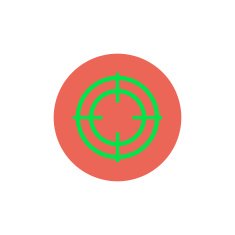 Flat web icon of crosshair