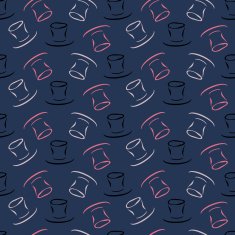 Seamless pattern with cylinder hat N2