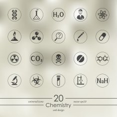 Set of chemistry icons N4