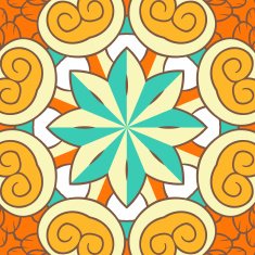 Mandala background Round Ornament Pattern Snowflakes N7