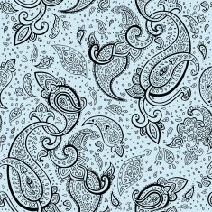 Elegant Hand drawn Paisley pattern N3