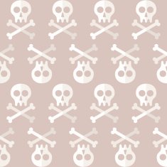 Repeatable Pattern With Skulls And Bones