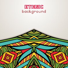 Ethnic Background With Bright Aztec Ornament