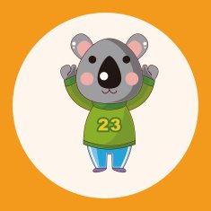 animal koala winter cartoon theme elements