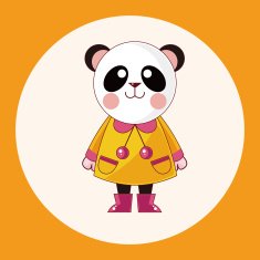 animal panda winter cartoon theme elements N2