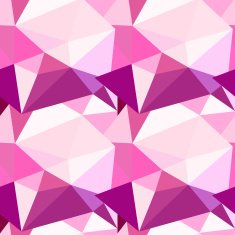 Vector low poly seamless pattern Abstract diamond background in pink