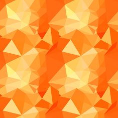Vector polygonal geometric abstract seamless pattern in orange colors