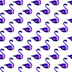Vector low poly bird seamless pattern Beautiful diamond swan polygonal