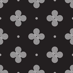 Vector minimalistic geometry black and white seamless pattern