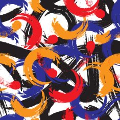 Seamless abstract background pattern with powerful brush strokes