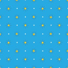 Vector yellow stars with rays seamless pattern Stars background in