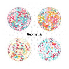Geometric circle colorful use for abstract artwork Vector illustration