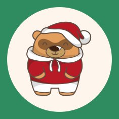 animal bear winter cartoon theme elements N2