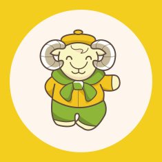 animal goat winter cartoon theme elements