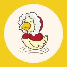 animal duck winter cartoon theme elements N2
