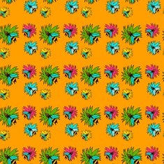 seamless pattern with bee - 2 N2