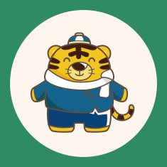 animal tiger winter cartoon theme elements N2
