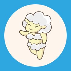 animal sheep summer cartoon theme elements