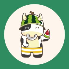 animal cow summer cartoon theme elements N2
