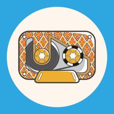 Audiotape theme elements vector eps N40